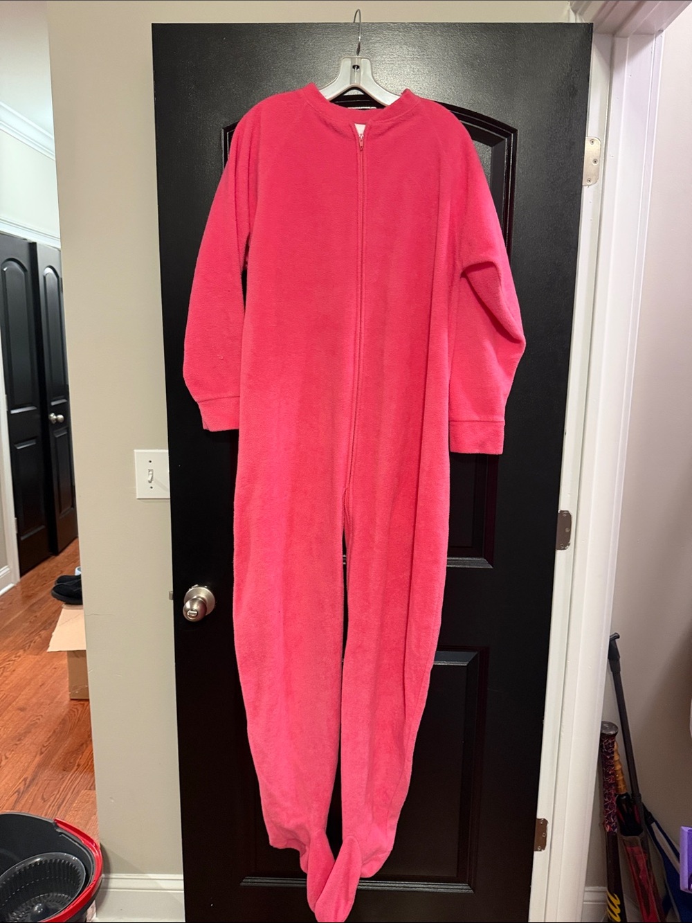 jumping beans Fleece One-Piece Footed Romper - Hot Pink